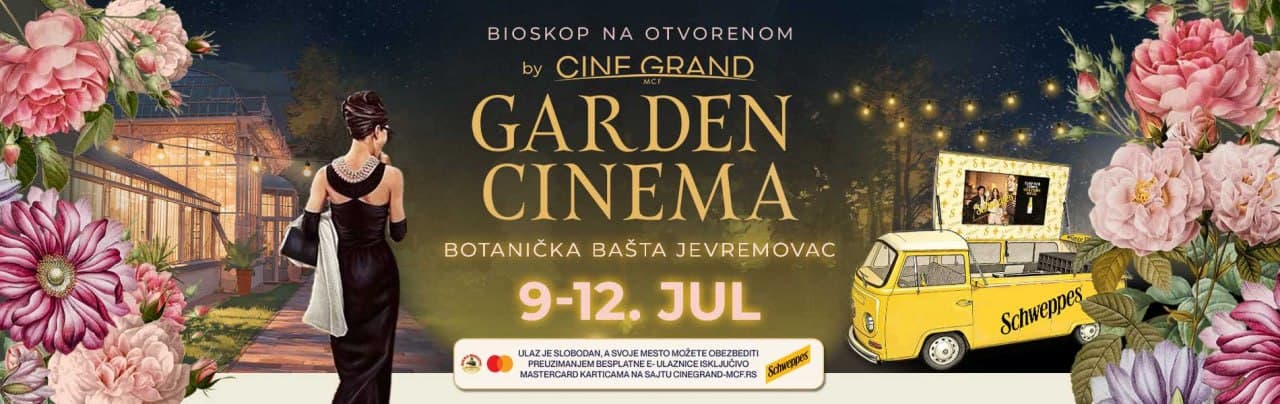 Beograd će biti domaćin Garden Sinema od strane Cine Grand – besplatna kino pod vedrim nebom